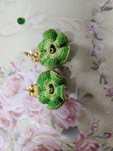 CROCHET EARRINGS WITH STUD
