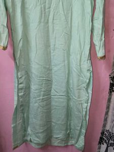 Embellished Mint Green Kurta pant set