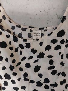 Dalmatian Print Ruffle Dress