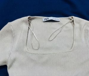 beige zara Bodycon Dress