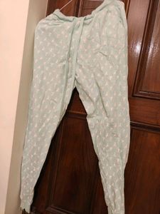 Cozy Mint Pajama Bottoms with Cute Print