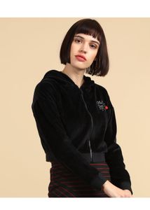 Pepe Jeans Velvet Cropped Hoodie