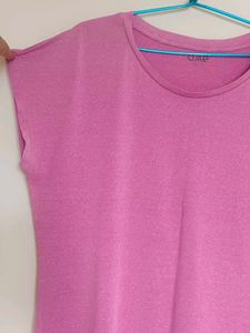 Pink Striped Relaxed Fit T-Shirt