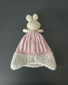 Cute Pink Knit Baby Beanie with Pom