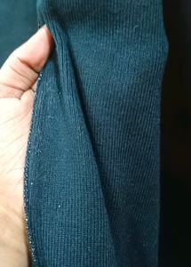 Black Woolen Bodycon Dress