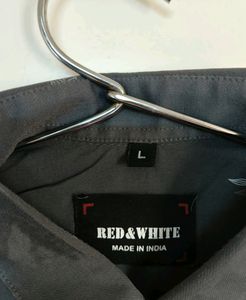 MENS GREY SHIRT WITH AUTHENTIC WHITE LEAF DESING