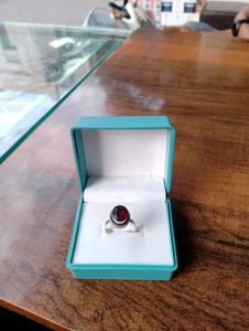 Red Diamond Stones Ring Pure Silver 925