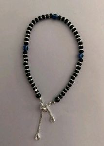 Silver Blackbeads Evil Eye Braclet