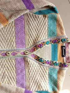 Soft Cozy Knit Cardigan with Striped Pattern