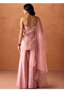 Elegant Pink Kurta Set with Palazzo