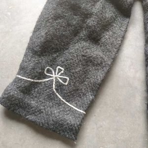 Elegant Embroidered Long Sleeve night Coat