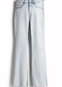 BERSHKA -Light Wash Blue Flared Jeans
