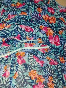 Sheer Floral Print Mini Dress