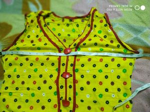 Plus Size Cotton Sleeveless Kurta