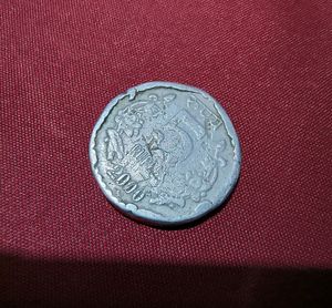 Deshape Error Coin 5 Rupees Old Issue, Rare Moscow