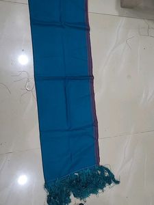 Elegant Teal Dupatta with Tassels