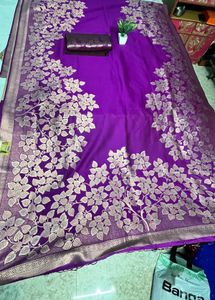 Stunning Purple Silk Saree