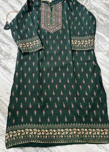 Stylish Green Printed Kurta