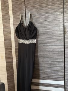 Elegant Black Embellished Maxi Dress