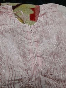 Pink Embroidered Kurta
