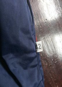 Men's Blue NCC Track Pants with Stripes