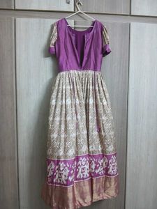 Beautiful Purple &amp; Beige Ethnic frock