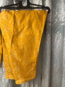 Elegant Mustard Embroidered Kurta Set