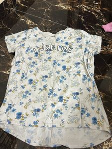 Floral Print "Inspire" T-Shirt