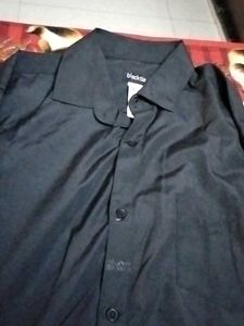New Men's Black Long Sleeve Shirt