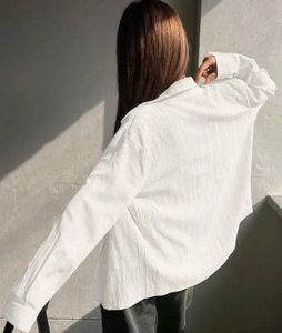 White women Textured Oversized Shirt