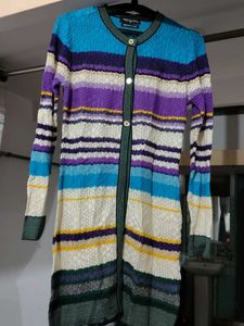 Monte Carlo Brand new Colorful Striped Cardigan