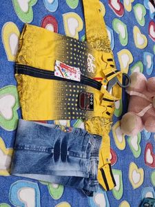 Boys' Yellow Shirt & Jeans Set