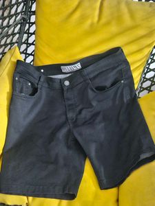 Black Denim Shorts
