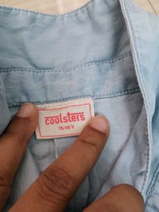Light Blue Short Sleeve Collared Shirt