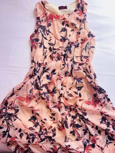 Chic Floral High-Low Dress