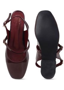 Maroon Patent Mary Jane Heels