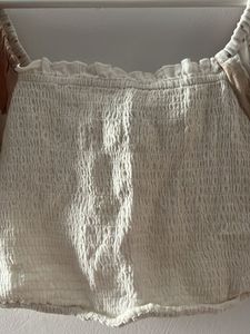 Chic Smocked Crop Top with Puff Sleeves