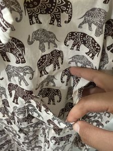 Stylish Elephant Print Kurta