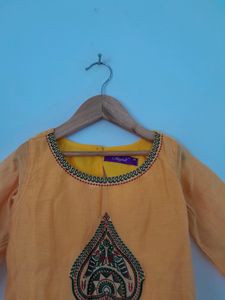 Yellow Embroidered Ethnic Set (Girl's)