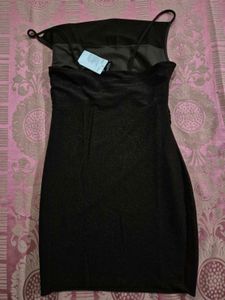Sleek Black Slip Dress, size:S