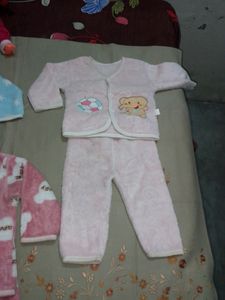 6-12 Months Baby Winter Wear Combo Of 3 Dresses