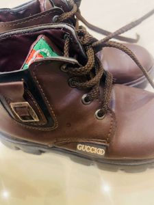 Gucci Brown Leather Shoes 12 size
