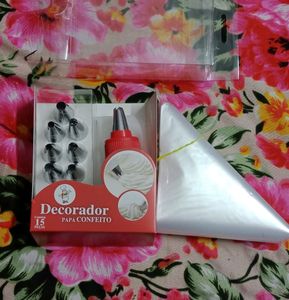 12 Pieces Cake Decoration Nozzles + Free 10 Bags