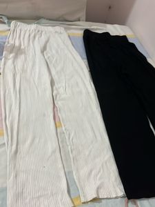 Ribbed Wide Leg Pants (Set of 2)