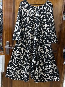 Black &amp; White Print Dress