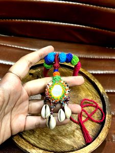 Boho Mirror &amp; Shell Pendant Necklace