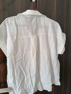 4 Chic White Short Sleeve Button-Up Shirt