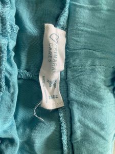Blue Tie-Waist Shorts
