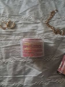 red & gold embellished bangles