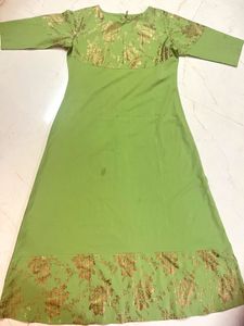 Green & Gold Maxi Dress